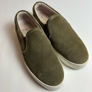 Freshly Picked Suede Olive Slip On Sneakers Size 9